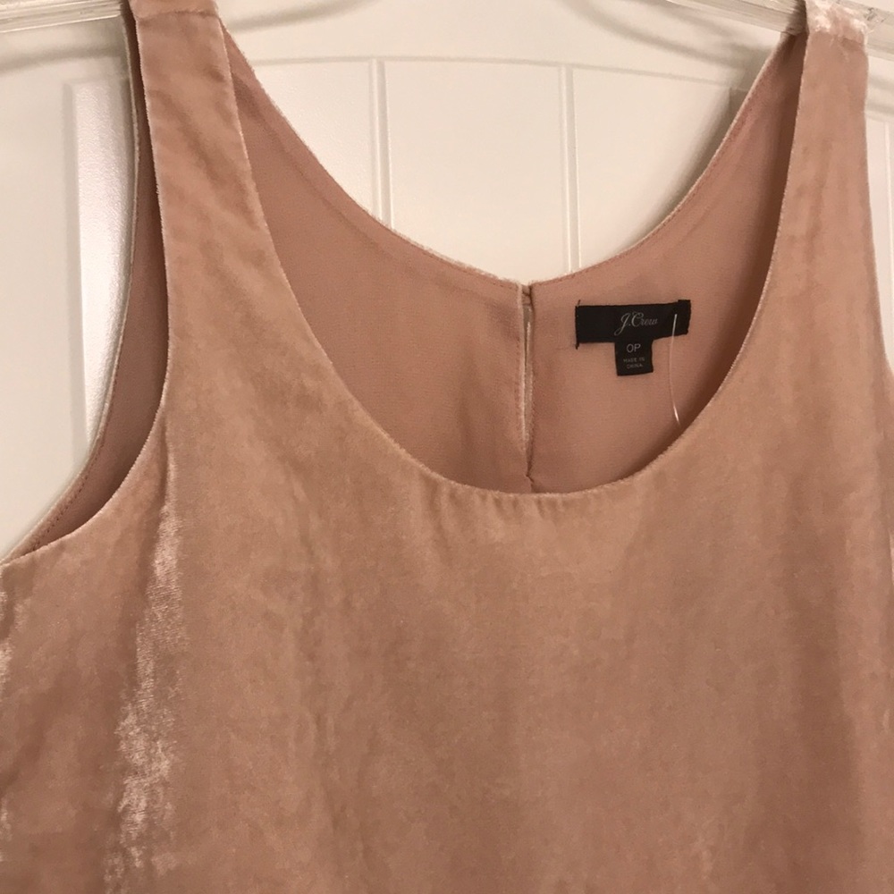 NWT J. Crew Pink Velvet Tank